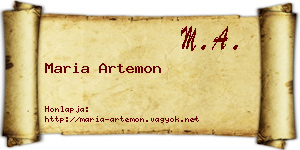 Maria Artemon névjegykártya